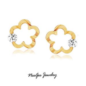 [NeeGee] 14K GOLD 퓨어플라워 이어링