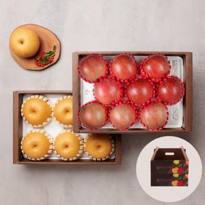 [감동선물세트]나주배 2.7kg 5과+사과 2kg 8과 과일선물세트