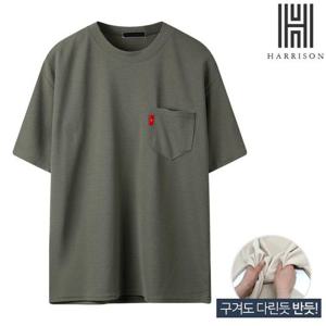 [해리슨] 버플 포켓 남자 라운드 반팔티 LWD1010