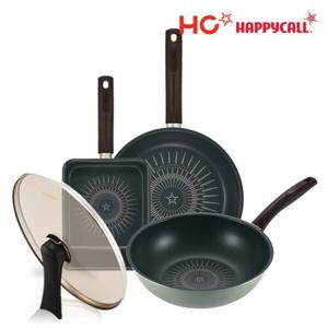 [HAPPYCALL] HC해피콜 버던트 티타늄 IH 프라이팬 4종B(계란팬+28+28궁+28유리)