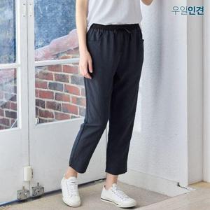 [우일인견]데일리룩 밴딩 포인트 시원한 인견 배색 팬츠