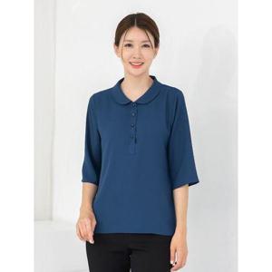 [모슬린]엄마옷 둥근카라 반오픈 7부팔 블라우스 MQG125989 마담 미시 중년여성 빅사이즈 할머니옷 50대 ..