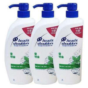 헤드앤숄더 쿨멘솔 샴푸 850ml x 3개