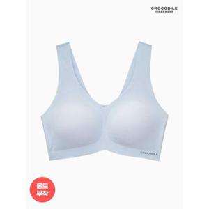 [크로커다일 이너웨어]라이크라 몰드부착 런닝형 브라 블루그레이