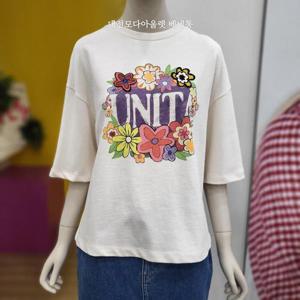 [베네통]베네통 캔디로 패치 티셔츠 BATSA6531CR_DJ