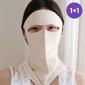 [루즈루나] 1+1 루먼 자외선차단 쿨 여름 골프마스크 얼굴햇빛가리개 넥타입 러닝 마스크