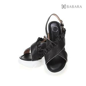 [바바라][본사운영] [바바라1860] 양가죽 몰드창 샌들 4cm_BZD405