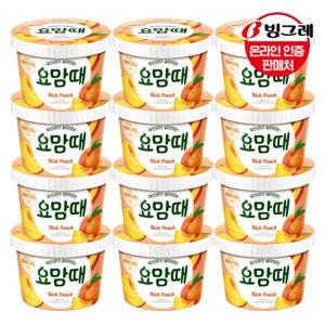 빙그레 요맘때 리치피치 270ml 12개 /요거트아이스크림