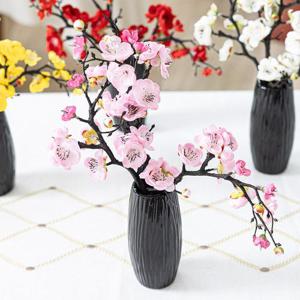 매화 조화 화병 오리엔탈 장수 set 29x42cm 4컬러 인테리어 꽃 테이블 장식 소품 꾸미기