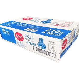 햇반 이천쌀밥 210g 18개1박스 아침 간편식 즉석밥(SH)