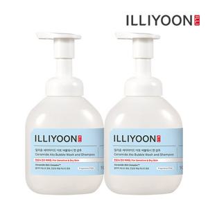 ★블프특가★ 일리윤 세라마이드 아토 버블 워시 앤 샴푸 400ML 2입