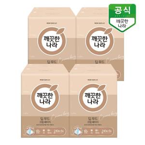 깨끗한나라 미용티슈 딥무드 크림베이지 240매 6입 x 4팩