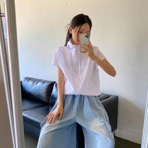 [옷자락]여자 밑단 나일론 썸머 후디 집업 드로우코드 SS 베스트
