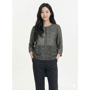 [크로커다일레이디]블랙 폴리 블랙 가디건자켓 CLCMJK103