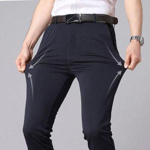 [에이치플러스몰]남색바지 남자 네이비 가을 정장바지 스판 링클프리 일자핏