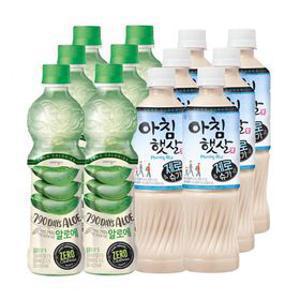 자연은 알로에 제로+아침햇살 제로슈가 혼합패키지 500ml x 12페트(각 6페트)
