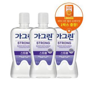가그린 구강청결제 스트롱/후레쉬라임 750ml 3개/5개(+비타그란 1개 추가증정)