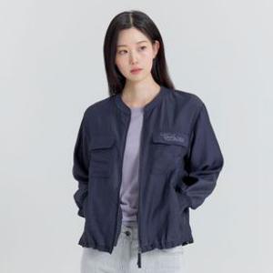 [지센] (2컬러) 린넨 혼방 라운드넥 자켓형 코트 LCCAP428