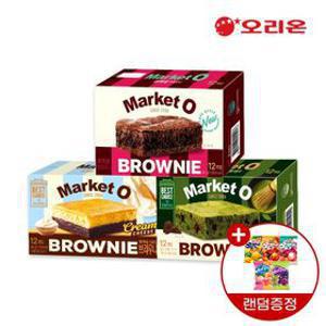 오리온 마켓오 브라우니 초코 12P + 말차 12P + 크림치즈 12P+ 미니젤리 2P 증정