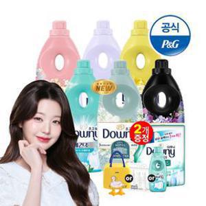 다우니 섬유유연제 1Lx6 호텔/실내건조/탈취파워+유연제 200ml 2개+랜덤증정[S603*2][S561]