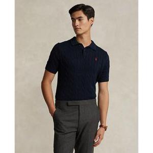 폴로 랄프 로렌 남성 케이블 니트 코튼 폴로 칼라 스웨터(MNPOSWE1N820014400)