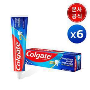 [APP전용] 콜게이트 캐비티 프로텍션 불소치약 레귤러/쿨민트 6개 고불소 치약