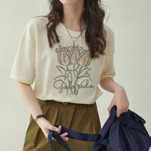[정상가 68,000원] KARRA (88까지)튤립부케티셔츠_A4M1219