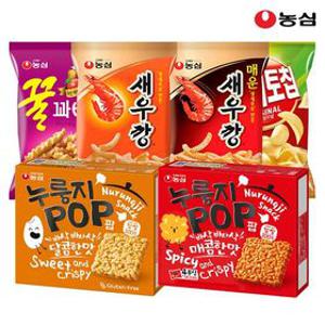 [APP전용] 농심 누룽지팝4개+누룽지팝매콤한맛4개 /자갈치/새우깡 외 베스트상품
