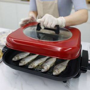 키친아트 전기그릴 찜기 대형 전기팬 45cm 명절 전부치기 전기후라이팬 6627