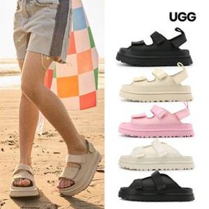 [어그]UGG 얼리썸머 골든글로우 피크모드 스트랩 샌들 슬리퍼 슬라이드
