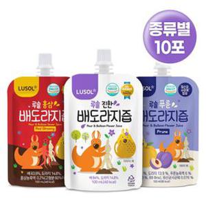 [루솔] 유아 음료(배도라지/홍삼/푸룬배즙/청명녹용/과채플랜 사과당근) 60포 & 체험팩 3종 30포