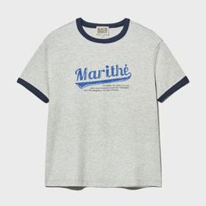 W VINTAGE BASEBALL RINGER TEE light heather gray