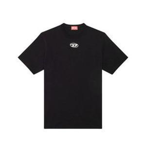 26SS 디젤 T-어드저스트-Od 메탈릭 오발 D 티셔츠 블랙 A17880 0CLBR 9XX