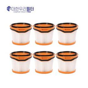 대한우리필터 샤크 에보파워 무선청소기 호환 필터 ADV CS601 6개
