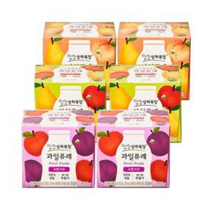 상하목장 과일퓨레 3종 사과배/복숭아배/프룬사과 200g 6팩 골라담기