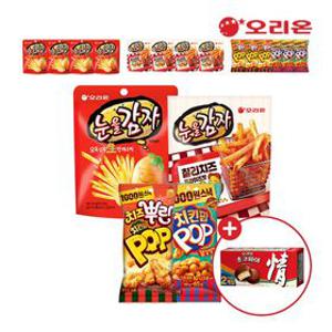 오리온 맛잘알 모음팩 (눈을감자 5개+눈을감자 칠리치즈5개+치킨팝 닭강정 4개+치즈 4개) + 초코파이 2P 증정