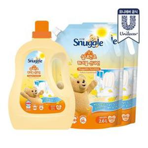 [최종가 : 27,500원]스너글 섬유유연제 2L + 2.6L x 2개 (허거블 선샤인, 멜로우 선샤인 2종)