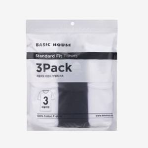 [APP전용] [3PACK] 면 30수 스탠다드 레귤러핏 라운드넥 반팔티셔츠