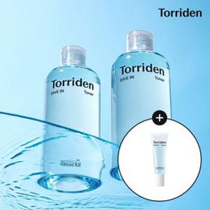 [2개묶음] 토리든 다이브인 저분자 히알루론산 토너 300ml+(다이브인 세럼 10ml 증정)