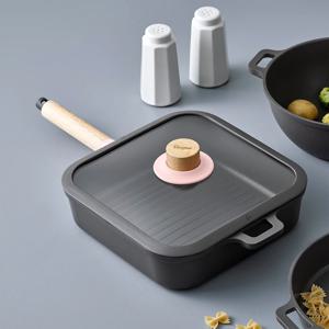 보스크 주물 인덕션 사각 그릴팬 26cm (뚜껑포함)