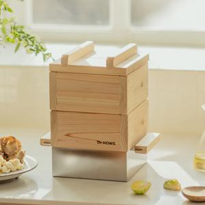 자담 편백나무 미니 찜기 2단 18cm(물솥포함)