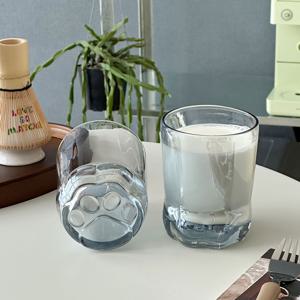 오동통 냥발컵 아쿠아 고양이 유리컵 310ml 아이스커피잔 물컵
