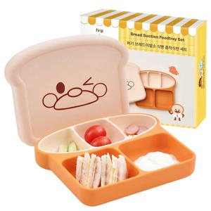 퍼기x브래드이발소 콜라보 식빵 흡착식판 + 디바이더 + 뚜껑