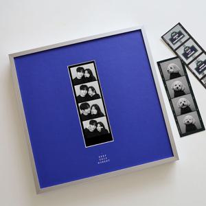 SNS 트렌드 블루 프레임 컬러 포인트 사진액자 - Blue) 25x25cm Moment