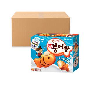 오리온 쫀득쫀득 참붕어빵 우유슈크림맛 348g x 8개 대용량