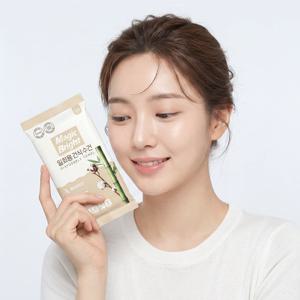 뱀부 순면 일회용 수건 타월 대형 10장 국내산 여행용 비치 병원 입원 휴대용 건식 타올