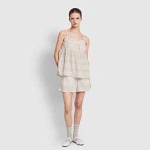 여 리오셀 스트라이프 민소매 파자마 셔츠 (3 sizes)(2 colors)