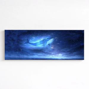 대형 와이드 고래 그림 동물 인테리어 액자 _밤하늘 고래