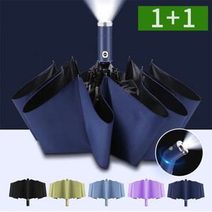 1+1 LED라이트 3단 자동 우산 자외선차단 암막양산 10K 대형 양우산