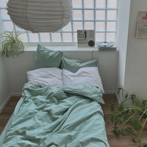 팔레트 딥민트 60수 먼지 없는 고밀도 순면 이불커버 (SS/Q/K/LK)